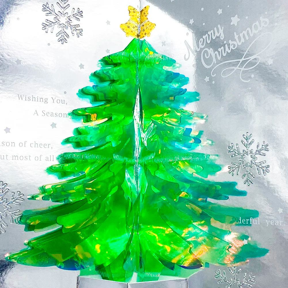 Top Quality New 3D Christmas Greeting Card Creative Pop Up Hand-Made Cards Colorful Christmas Holiday Thanksgiving New Year Card
