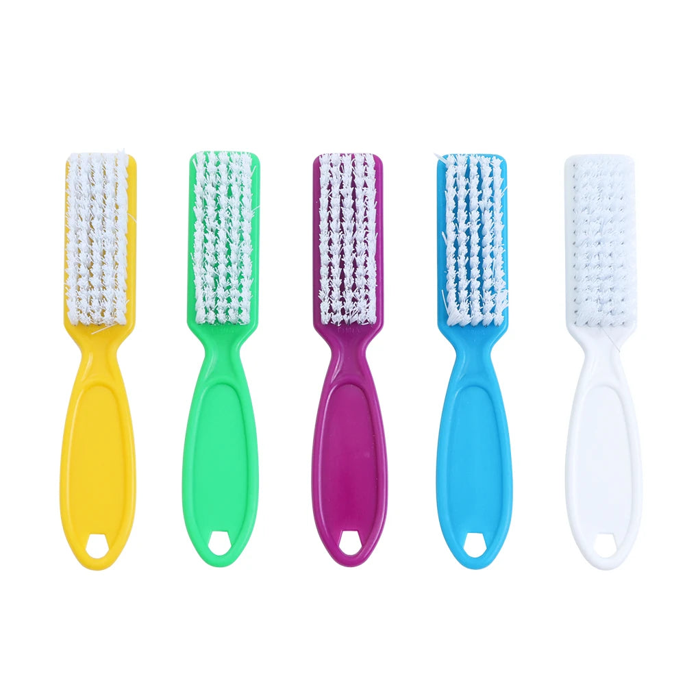 1PC 6 Types Nail Brush Cleaning Remove Dust Powder Plastic Cleaner for UV Acrylic Gel Nails Art Manicure Care Accessory LA095