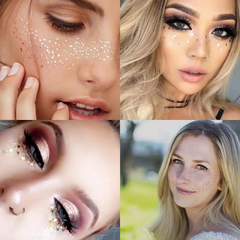 temporary face tattoo cute small flowers women's tattoos face stickers eye make up decal waterproof for girls woman  new