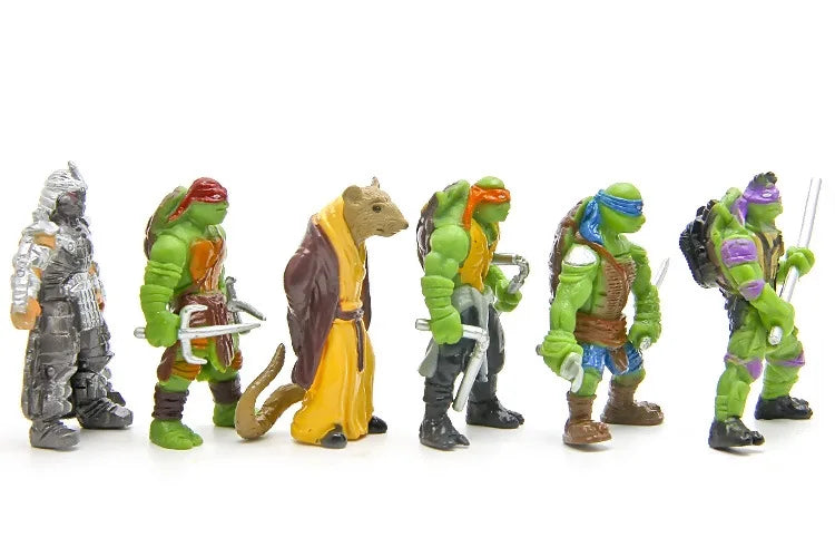 6pcs/Bag cute Mini Turtles Actions Figure Cartoon Tartaruga Turtles Toys For Children Anime Figure Doll toys for children