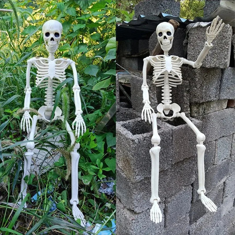 Happy Halloween Modeling Humanoid Skeleton Decorative Props Haunted House Home Bedroom Balcony Decoration Party DIY Supplies