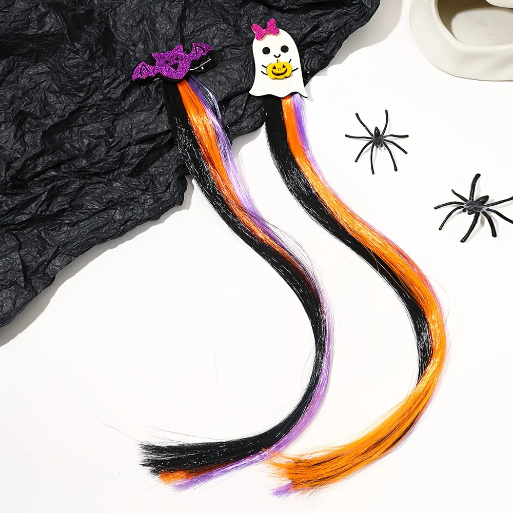 4 Pcs Decorate and Brighten Your Look with Bats and Pumpkins. Funny Cat and Ghost Atmosphere. Halloween Gifts for Girls