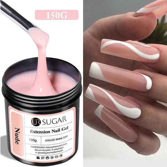 UR SUGAR 150g Nail Extension Gel Milky White Clear Gel For French Nails Art Manicure Semi Permanent
