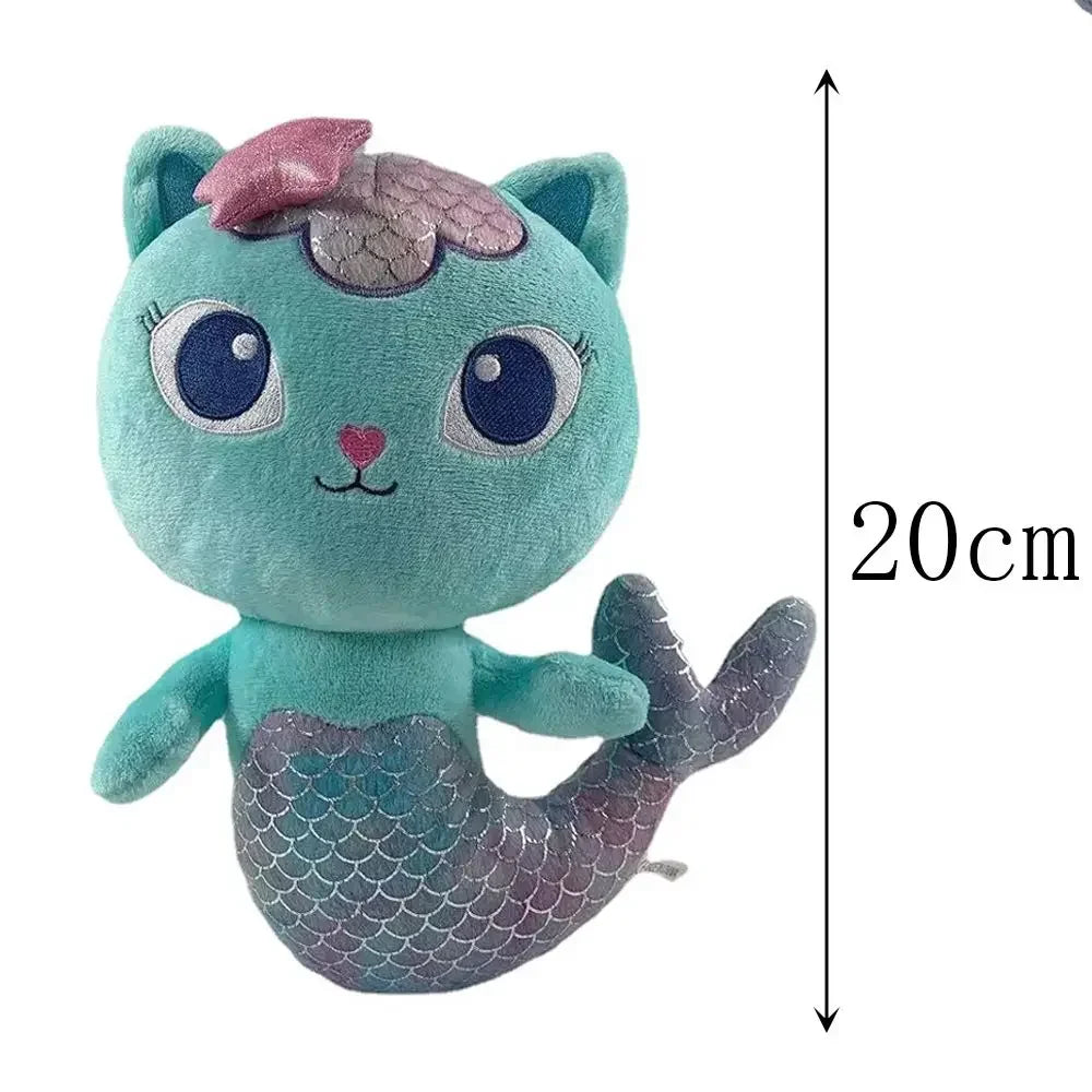 20-30cm Gabby's Doll House Plush Toy Backpack Cat Cake Cat Mermaid Stuffed Animals Plushie Dolls for Kids Gift