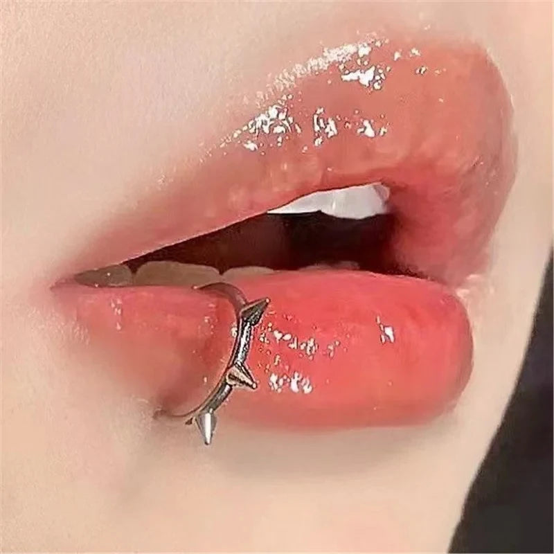 10mm Stainless Steel Fake Nose Piercing Hoop Septum Rings C Clip Lip Ring Earring Fake Nose Ring Women Body Jewelry Non-Pierced