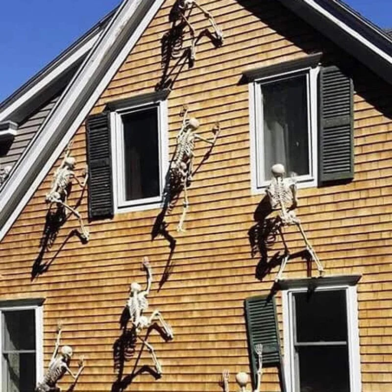 Happy Halloween Modeling Humanoid Skeleton Decorative Props Haunted House Home Bedroom Balcony Decoration Party DIY Supplies