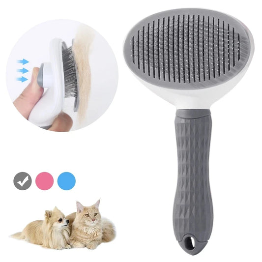Pet Comb Dog Brush Stainless Steel Needle Comb Dog Cat Hair Removal Floating Hair Cleaning Grooming Tool Dogs Accessories