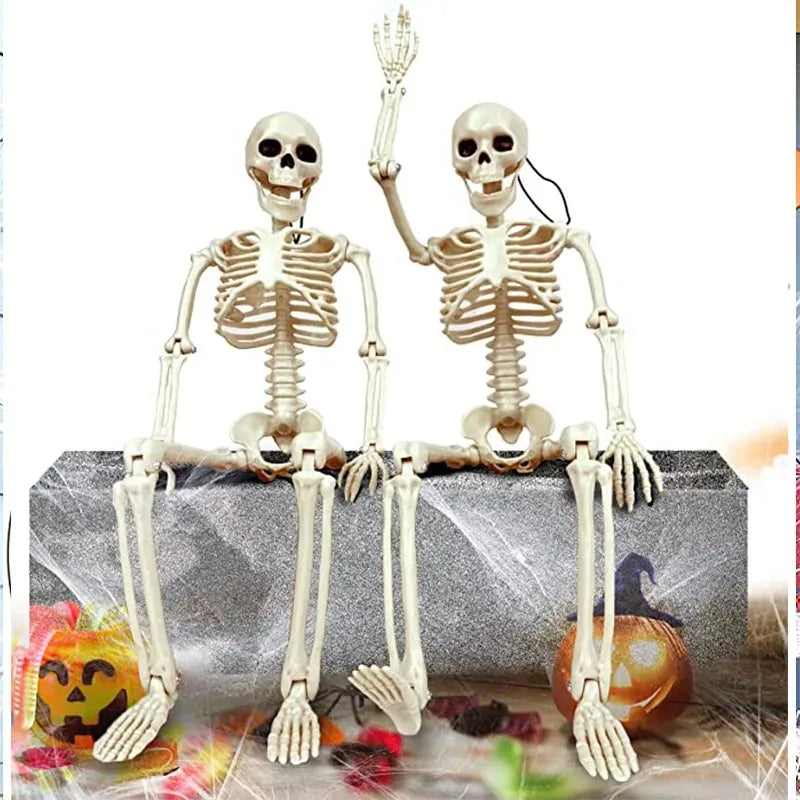 Happy Halloween Modeling Humanoid Skeleton Decorative Props Haunted House Home Bedroom Balcony Decoration Party DIY Supplies