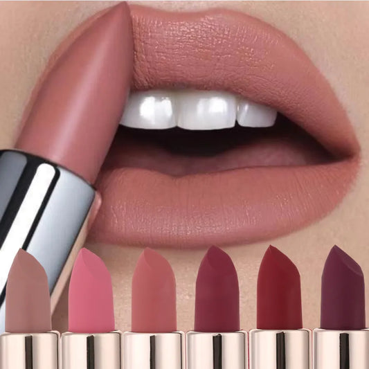 Nude Velvet Matte Lipsticks Waterproof Long Lasting  Moisturize Lip Stick Not Fading Sexy  Pink Lipstick Lip Gloss Women Makeup