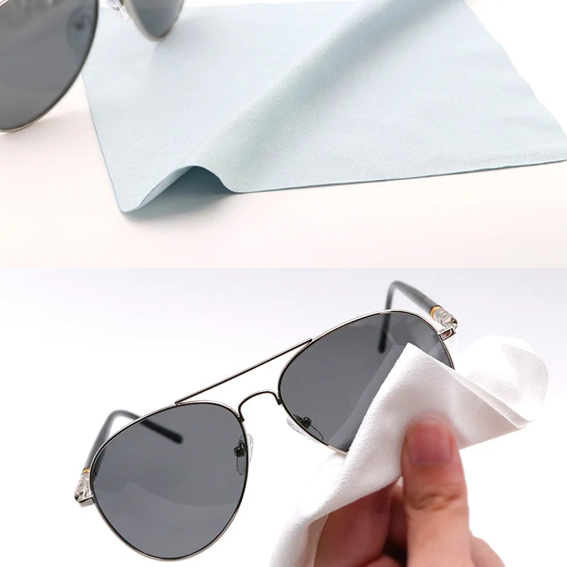 5Pcs Soft Chamois Glasses Cleaner Cloth Microfiber Cleaning Cloth For Lens Phone Screen Cleaning Wipes