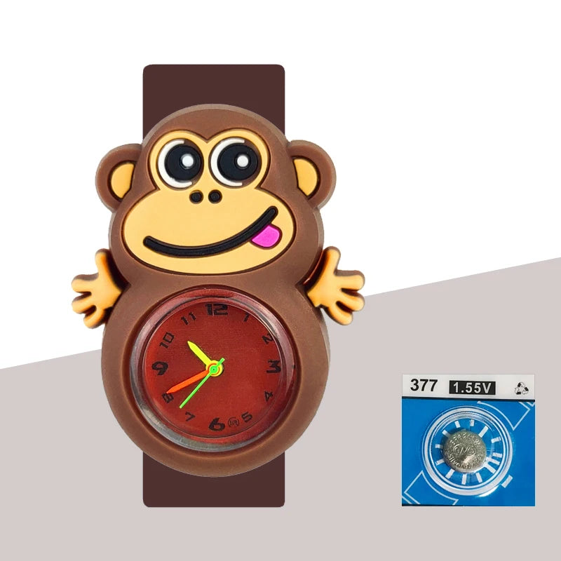 Baby Birthday Gift Children Toys Watches Cartoon Animal Dial Bracelet Kids Watches for Boy Girl 2-15 Years Old Child Clock