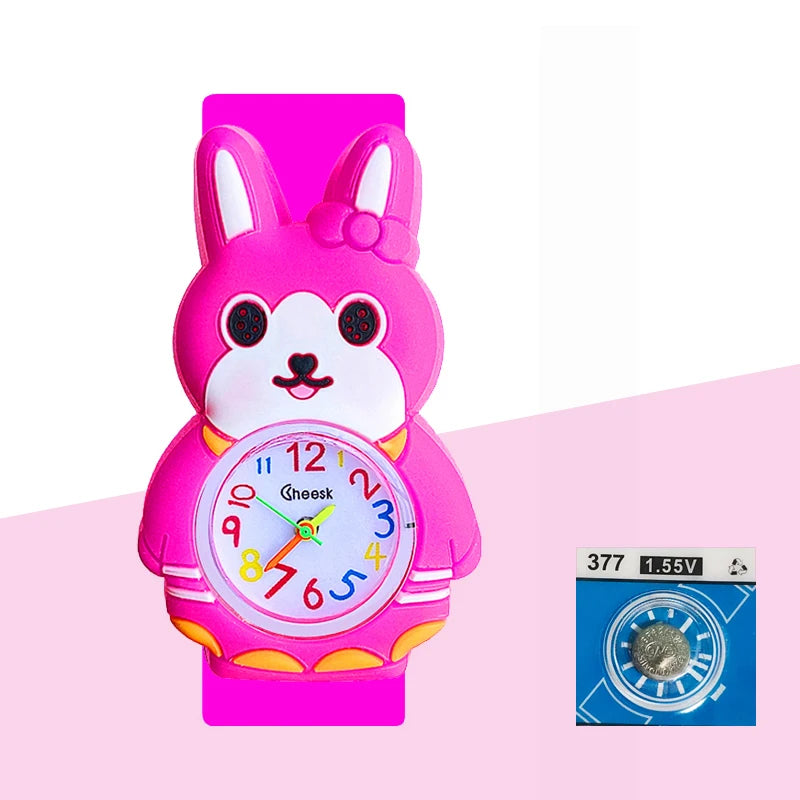 Baby Birthday Gift Children Toys Watches Cartoon Animal Dial Bracelet Kids Watches for Boy Girl 2-15 Years Old Child Clock