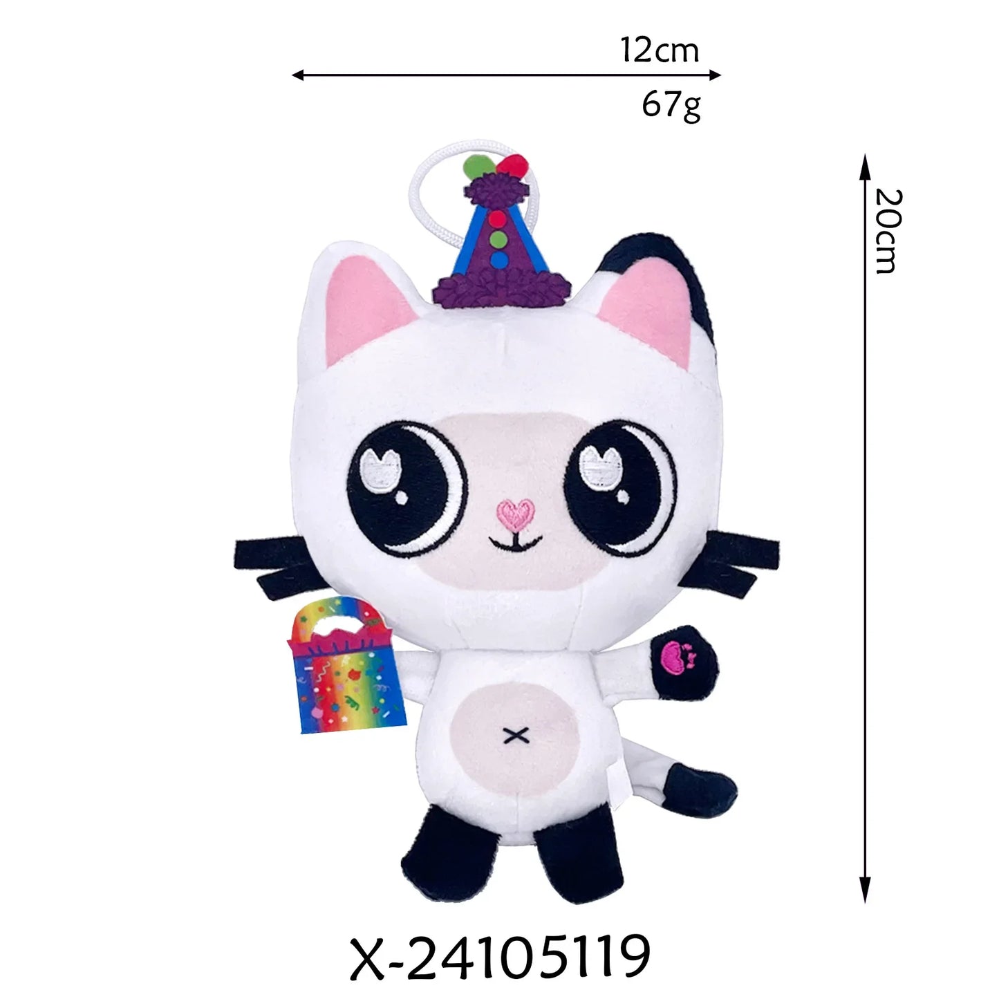 20-30cm Gabby's Doll House Plush Toy Backpack Cat Cake Cat Mermaid Stuffed Animals Plushie Dolls for Kids Gift