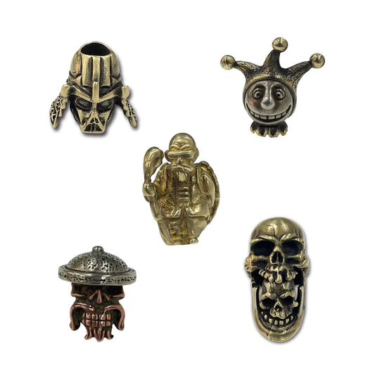 Clearance Sale EDC Knife Beads Brass Handcrafts for Camping Hanging Decoration Stylish GIft for Men DIY Necklace Accessorries