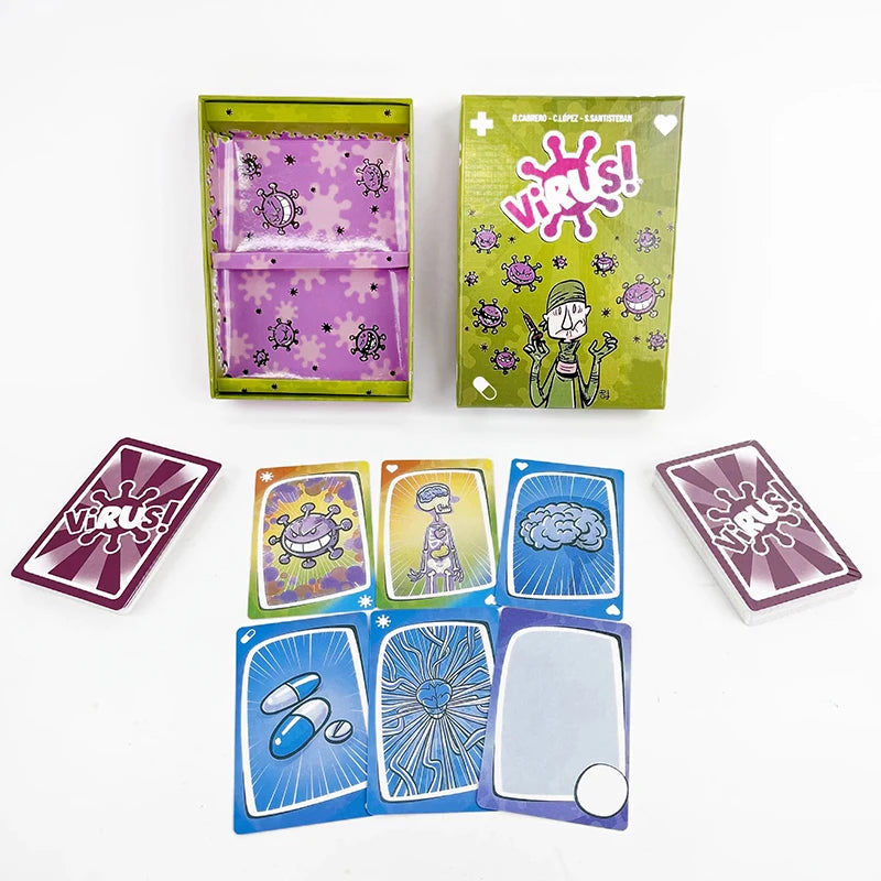 Virus 1 2 3 Halloween Board Game: Engaging Card Game for Bilingual Spanish & English Players
