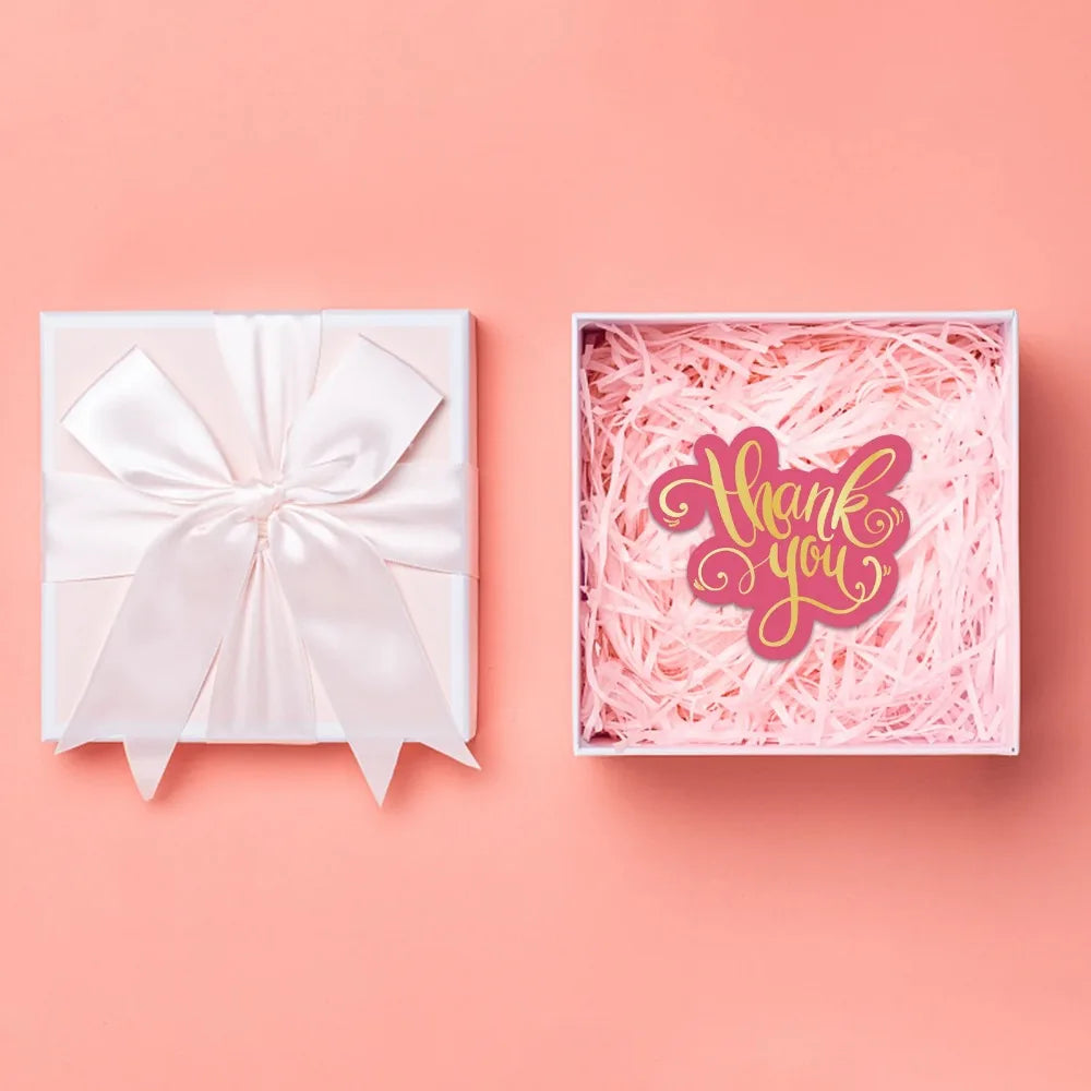 100 Pcs Unique Thank You Cards Small Business,Pink  Thank You Cards for Small Business