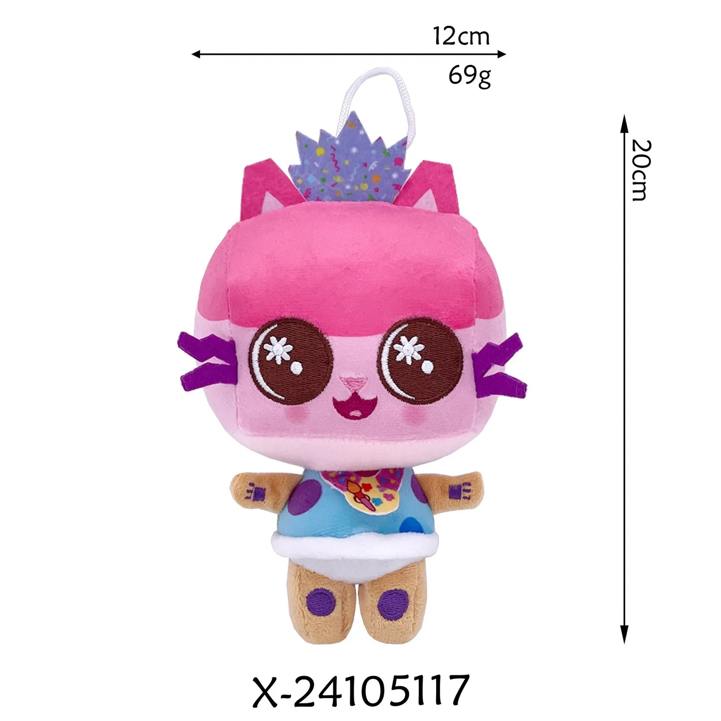 20-30cm Gabby's Doll House Plush Toy Backpack Cat Cake Cat Mermaid Stuffed Animals Plushie Dolls for Kids Gift