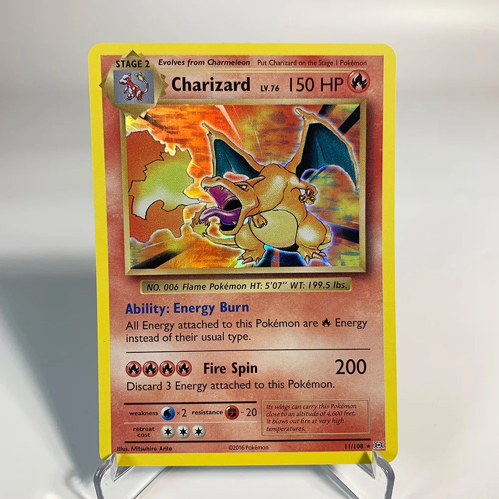 Charizard Pokemon Cards Shining Charizard Holographic Charizard Ex GX VMX Hobbies Rare Collection Battle Cards Toys Gifts