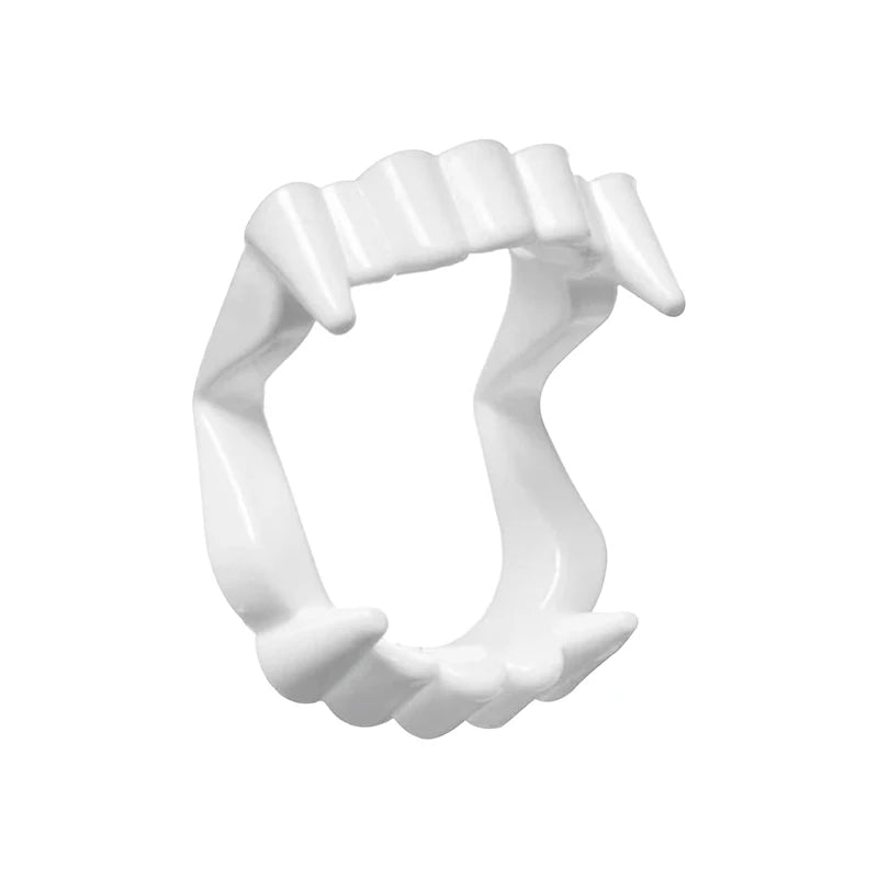 10Pcs Halloween Vampire Denture Luminous Fake Teeth Dress Up Props Horror Zombie Teeth Grim Reaper Braces Glow Party Supplies