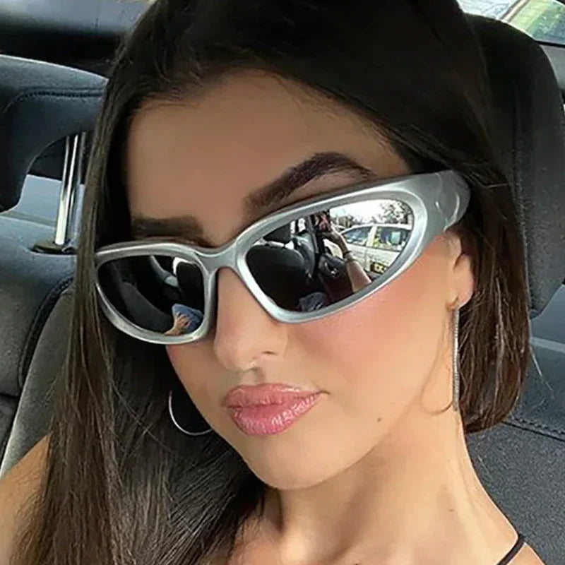 New Y2K Punk Sunglasses Women Spice Girls Brand Designer Square Goggle Men Sun Glasses UV400 Mirror Fashion Eyewear