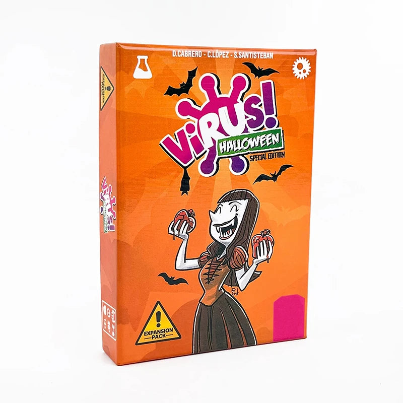 Virus 1 2 3 Halloween Board Game: Engaging Card Game for Bilingual Spanish & English Players