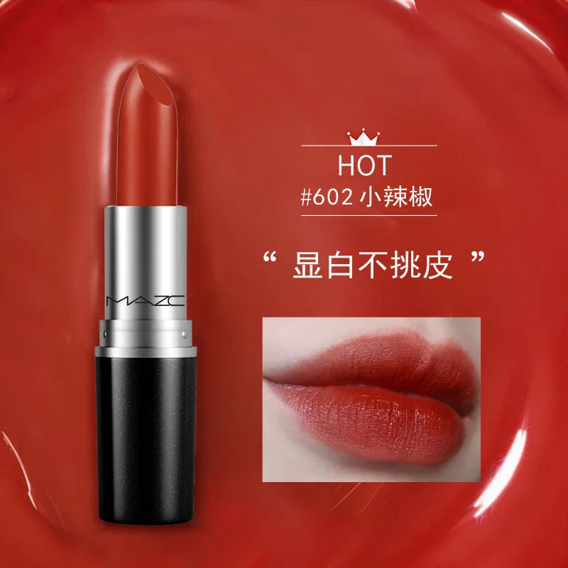 Matte Lipstick Velet Sexy Bullet Lipstick Waterproof Long-Lasting Red Lipstick Lustre Lipstick Makeup Lips Cosmetics