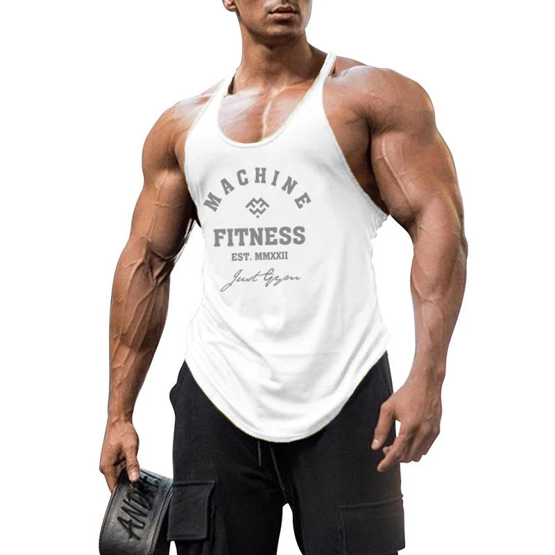 Professional Y Back Gym Tank Top Men Cotton Fitness Clothing Bodybuilding Sleeveless Shirt Muscle Stringer Singlets Workout Vest