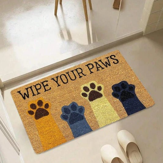 1pc Cat Paw Print Doormat Kitchen Rug Absorbent Floor Mat For Household Home Decorative Entrance Door Rmats Welcome Mats Carpets