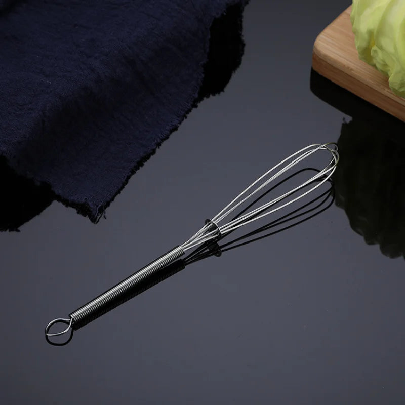 1Pcs Multifunctional Rotary Manual Egg Beater Mixer Mini Kitchen Egg Whisk Bake Tool Egg Agitator Stainless Steel Eco-Friendly