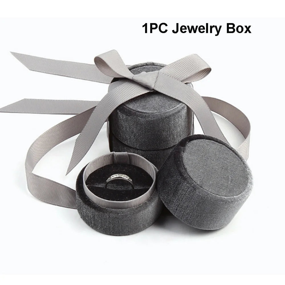 Pink Color Packaging Gift Box Velvet Necklace Engagement  Ring Displays Box Fashion Accessories Jewelry Display Jewelry Box