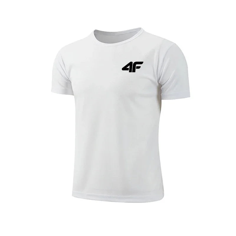 Men's Summer Exercise Trainning T-shirt High Quality Breathable Quick Dry Short Sleeved Top Marathon Gym Fitness Basketball Tees