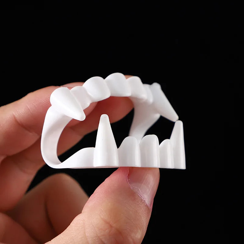 10Pcs Halloween Vampire Denture Luminous Fake Teeth Dress Up Props Horror Zombie Teeth Grim Reaper Braces Glow Party Supplies