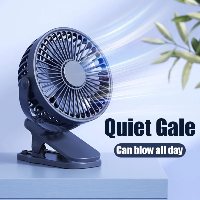 3 Mode USB Mini Clip-on Fan Mute Desktop Fan Summer Portable Air Circulating USB Fan Cooling Ventilador Baby Stroller Clip Fan