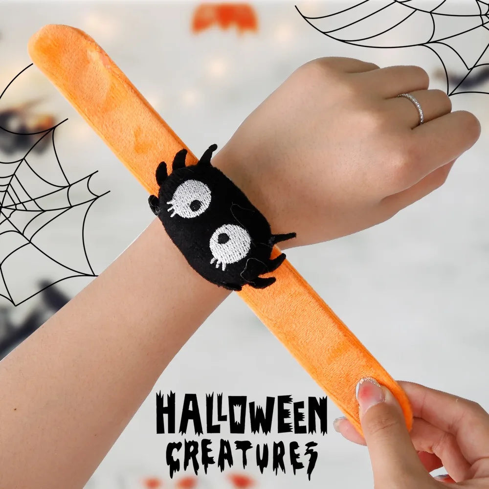 3/5 Pcs Halloween Decoration Snap Circle Ghost Festival Party Dress Up Props Bracelet Children's Birthday Halloween Party Gifts