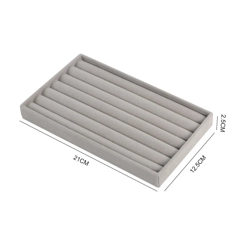 1pc Velvet Jewelry Display Stackable Exquisite Jewellery Holder Portable Ring Earrings Necklace Organizer Box Organizator