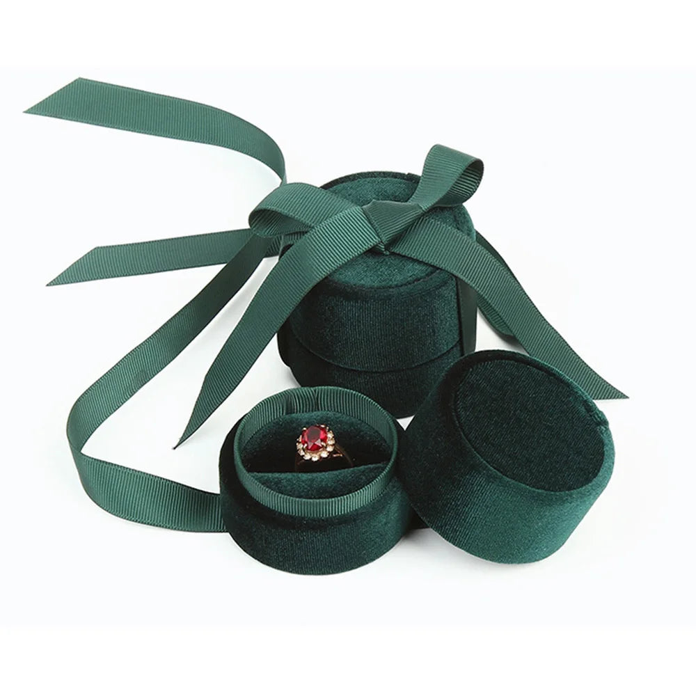 Pink Color Packaging Gift Box Velvet Necklace Engagement  Ring Displays Box Fashion Accessories Jewelry Display Jewelry Box