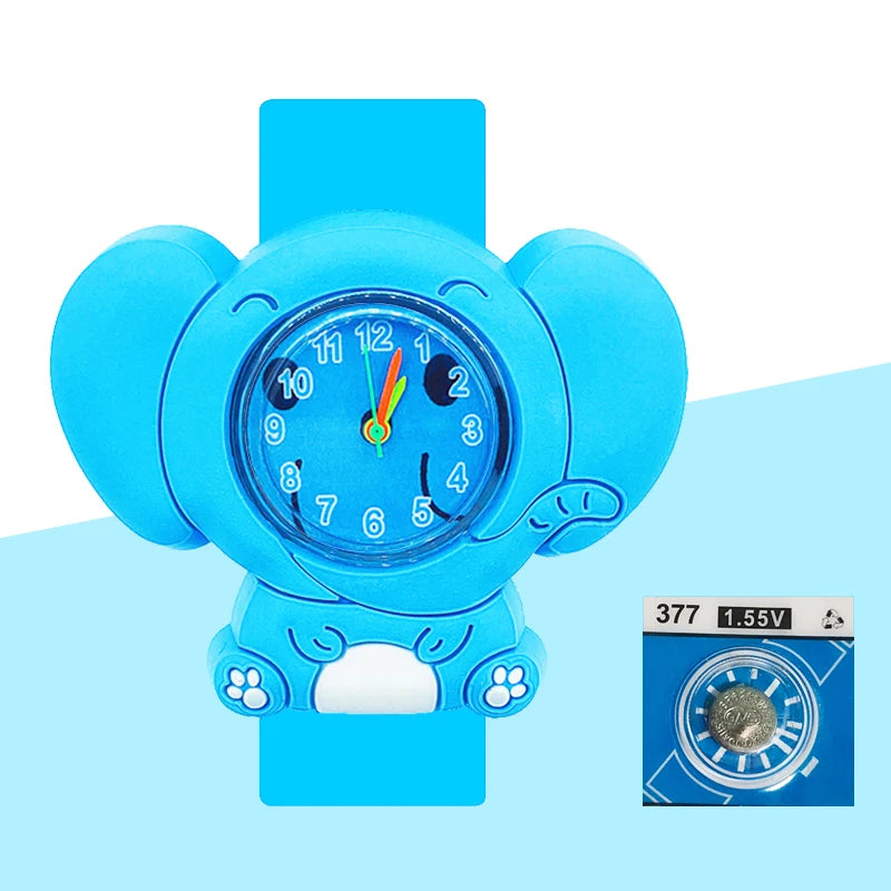 Baby Birthday Gift Children Toys Watches Cartoon Animal Dial Bracelet Kids Watches for Boy Girl 2-15 Years Old Child Clock