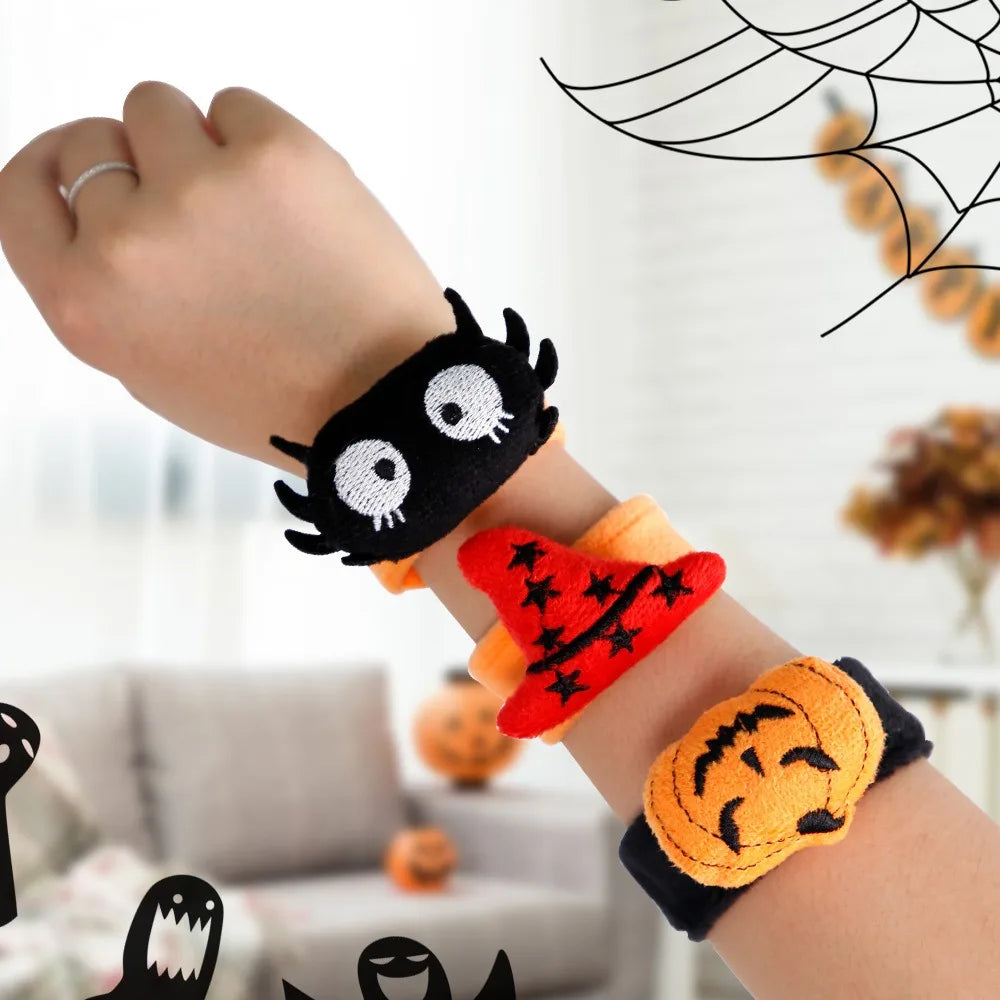 3/5 Pcs Halloween Decoration Snap Circle Ghost Festival Party Dress Up Props Bracelet Children's Birthday Halloween Party Gifts