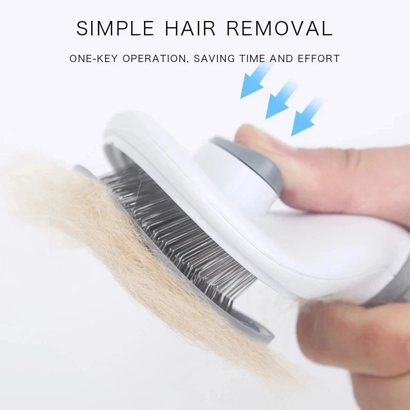Pet Comb Dog Brush Stainless Steel Needle Comb Dog Cat Hair Removal Floating Hair Cleaning Grooming Tool Dogs Accessories