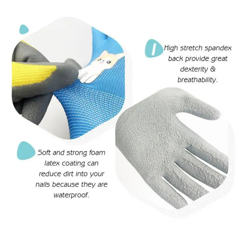 Kids Gloves Durable Waterproof Garden Work Non-Slip Portable Children Safety Yard Work Gloves Gardening Gloves Garden Supplies