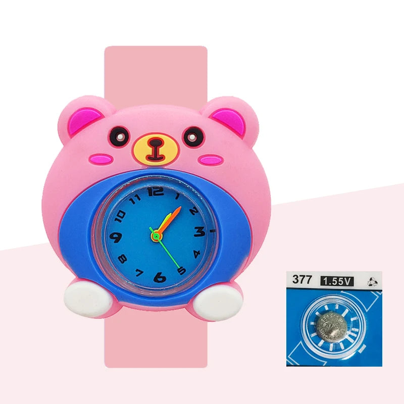 Baby Birthday Gift Children Toys Watches Cartoon Animal Dial Bracelet Kids Watches for Boy Girl 2-15 Years Old Child Clock