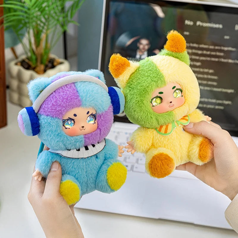 Cute Halloween Witch Doll Vinyl Face Plush Toys Colorful Dolls Popular Stuffed Plush Toys for Kids Witch Gifts Halloween Party