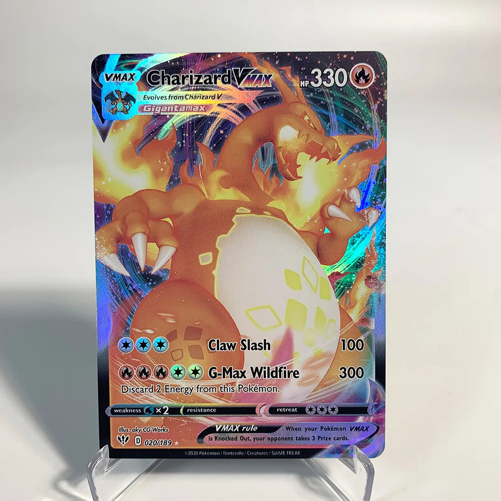 Charizard Pokemon Cards Shining Charizard Holographic Charizard Ex GX VMX Hobbies Rare Collection Battle Cards Toys Gifts