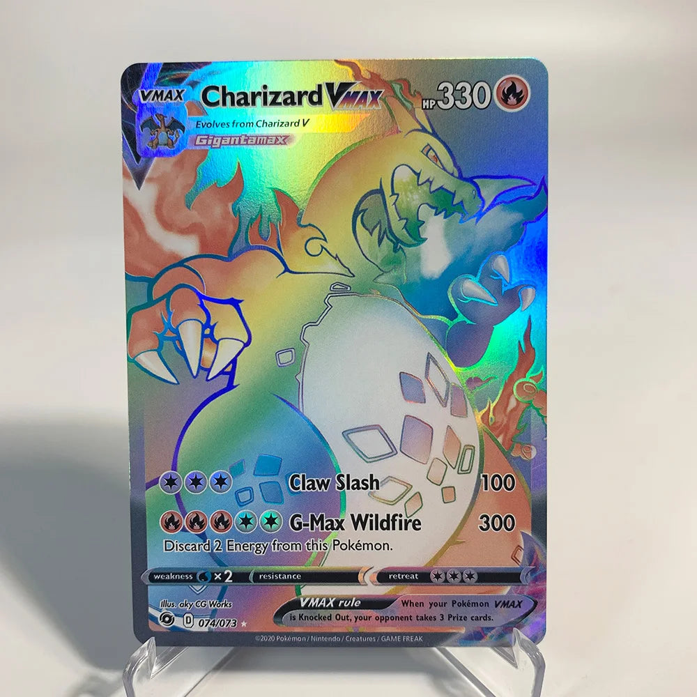 Charizard Pokemon Cards Shining Charizard Holographic Charizard Ex GX VMX Hobbies Rare Collection Battle Cards Toys Gifts