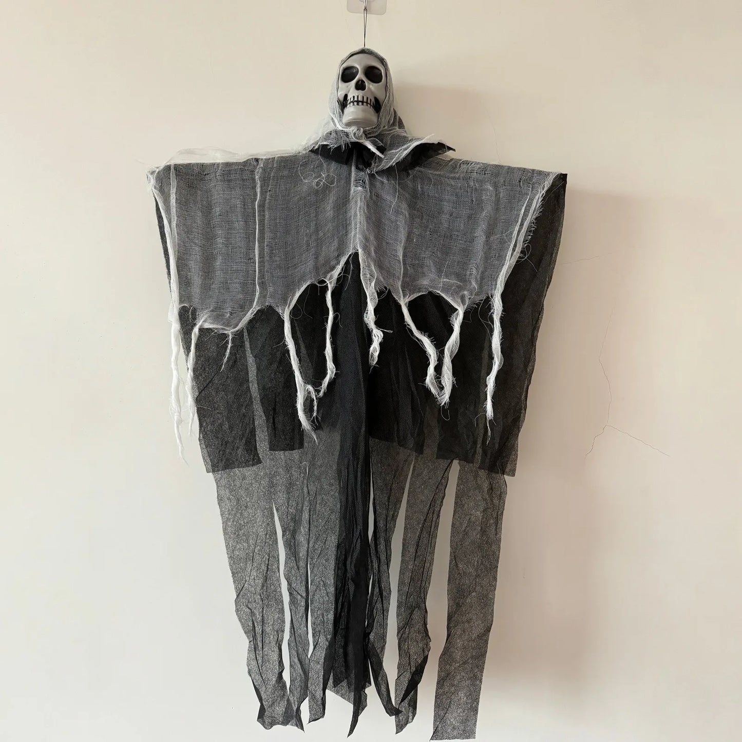 Halloween Hanging Ghost Decorations Skull Scary Gauze Fabric for Haunted House Porch Scary Props Terror Party Hanging Ornaments