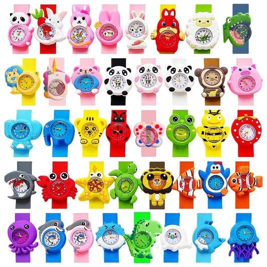 Baby Birthday Gift Children Toys Watches Cartoon Animal Dial Bracelet Kids Watches for Boy Girl 2-15 Years Old Child Clock