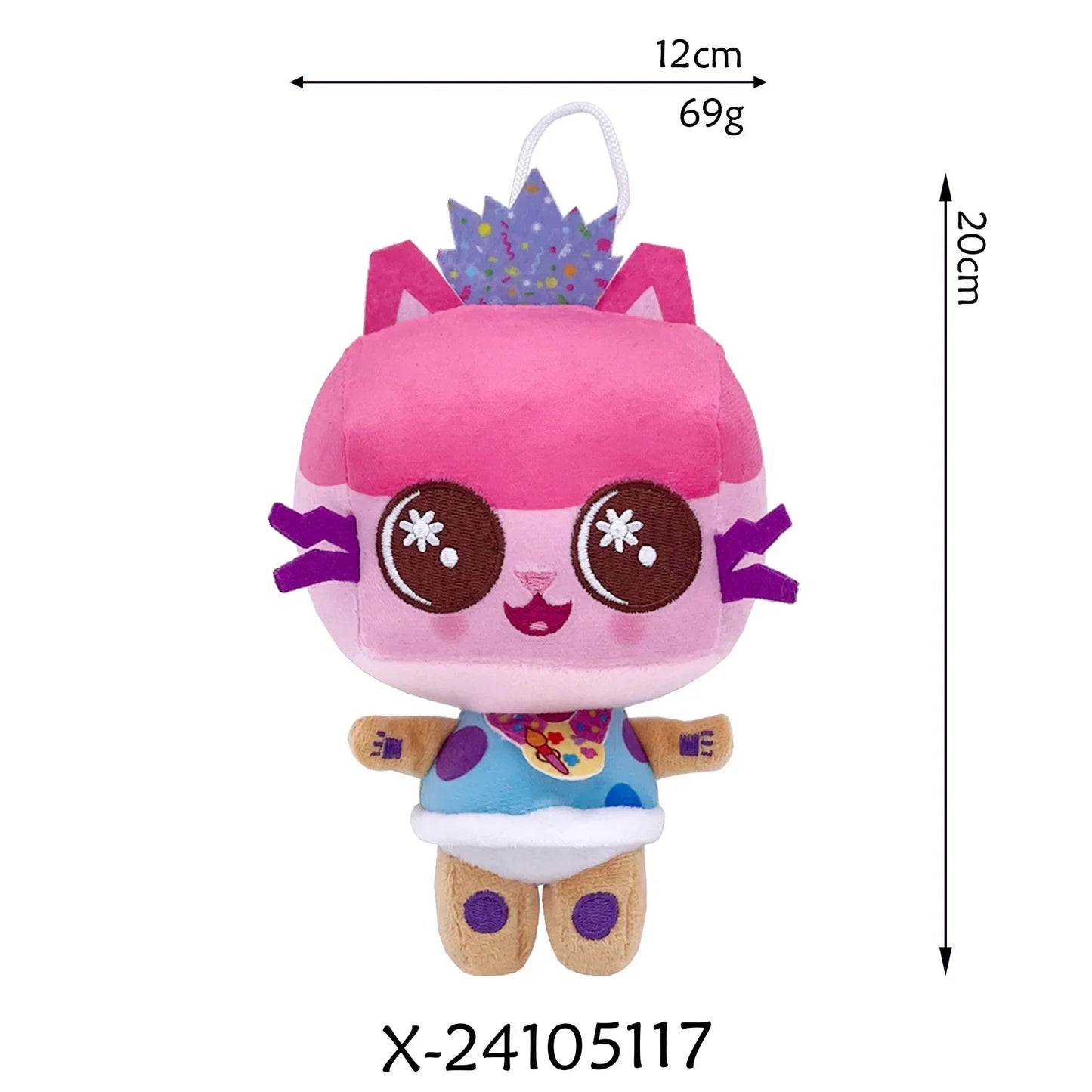 20-30cm Gabby's Doll House Plush Toy Backpack Cat Cake Cat Mermaid Stuffed Animals Plushie Dolls for Kids Gift