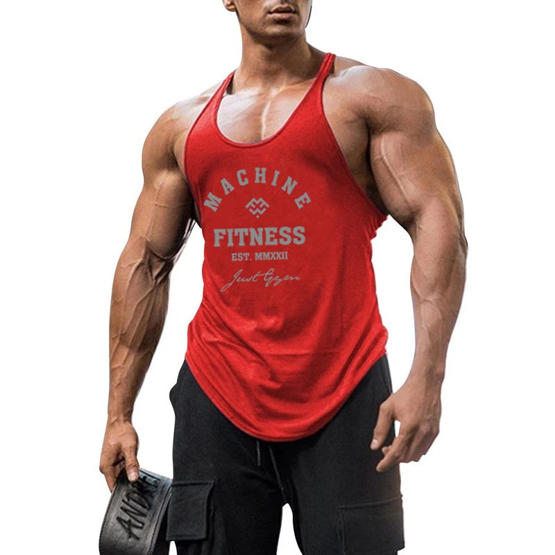 Professional Y Back Gym Tank Top Men Cotton Fitness Clothing Bodybuilding Sleeveless Shirt Muscle Stringer Singlets Workout Vest