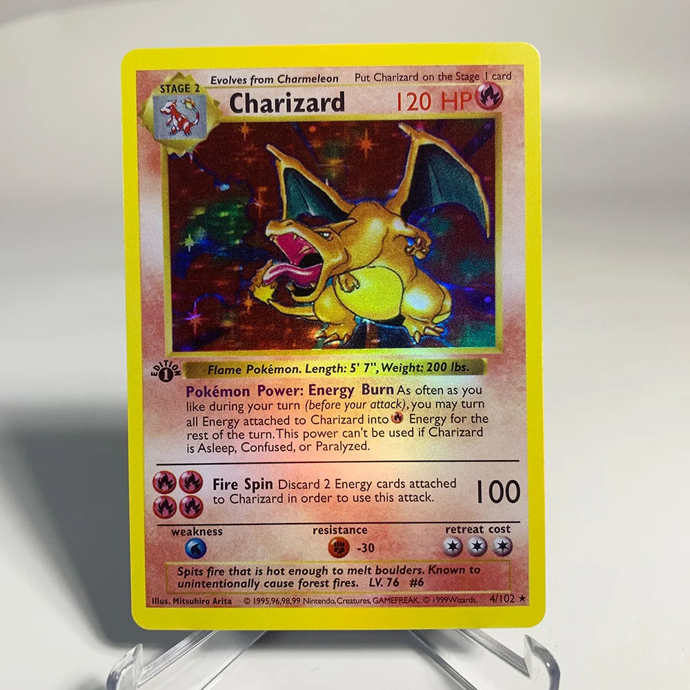 Charizard Pokemon Cards Shining Charizard Holographic Charizard Ex GX VMX Hobbies Rare Collection Battle Cards Toys Gifts