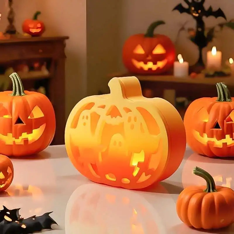 Halloween Pumpkin Silicone Mold DIY Cut-Out Deco Tea Light Holder Resin Plaster Candle Lantern Craft Jack O'Lantern Display